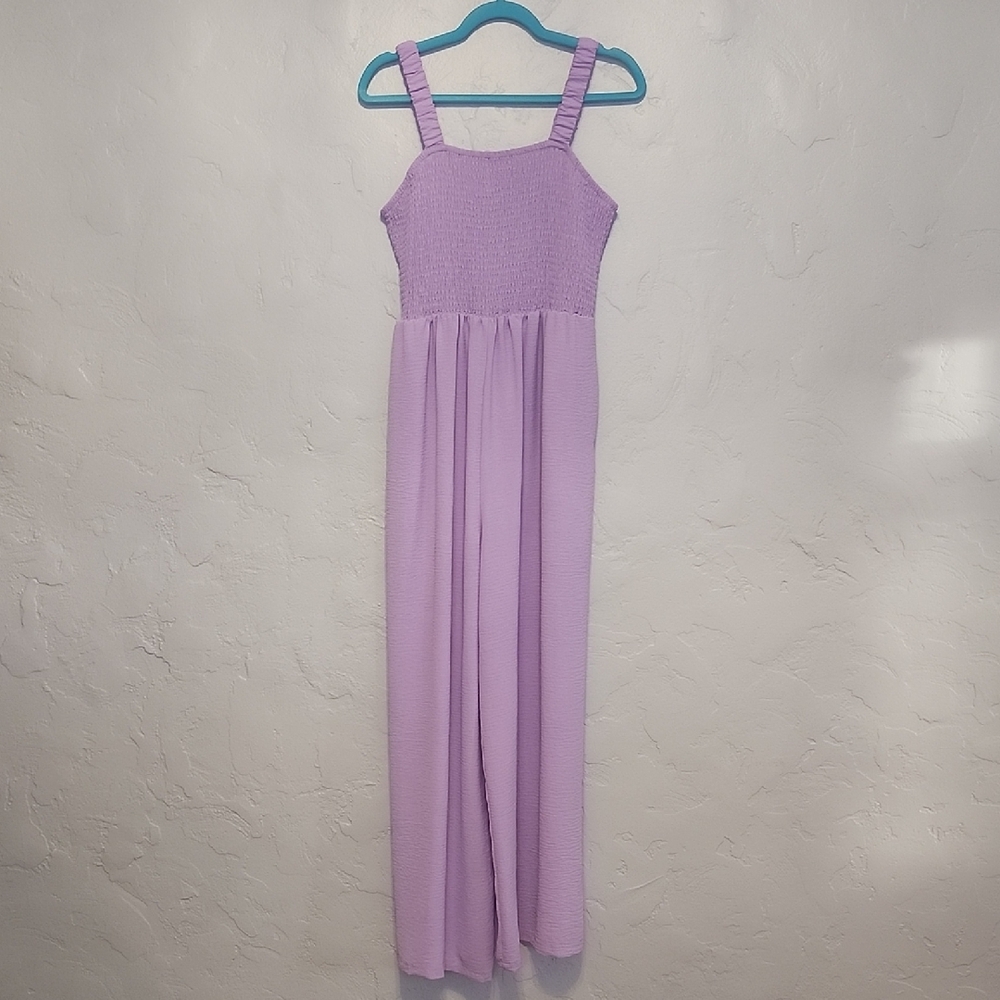 Lilac Wide Leg Jumpsuit with Pockets